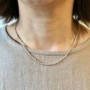 Woven sparkling 925 sterling silver choker necklace, wrap bracelet